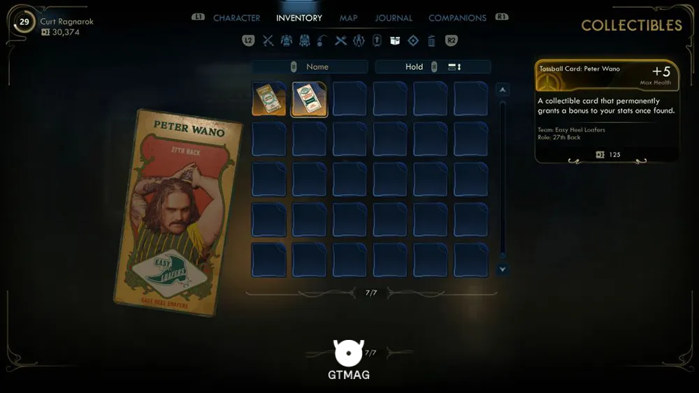 79. Tossball Card: Peter Wano - تمام موقعیت کارتهای Pitchball و Tossball در The Outer Worlds 2