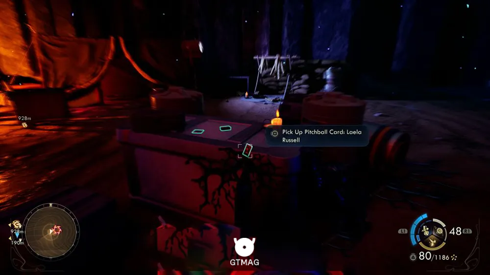 80. Pitchball Card: Laela Russell - تمام موقعیت کارتهای Pitchball و Tossball در The Outer Worlds 2