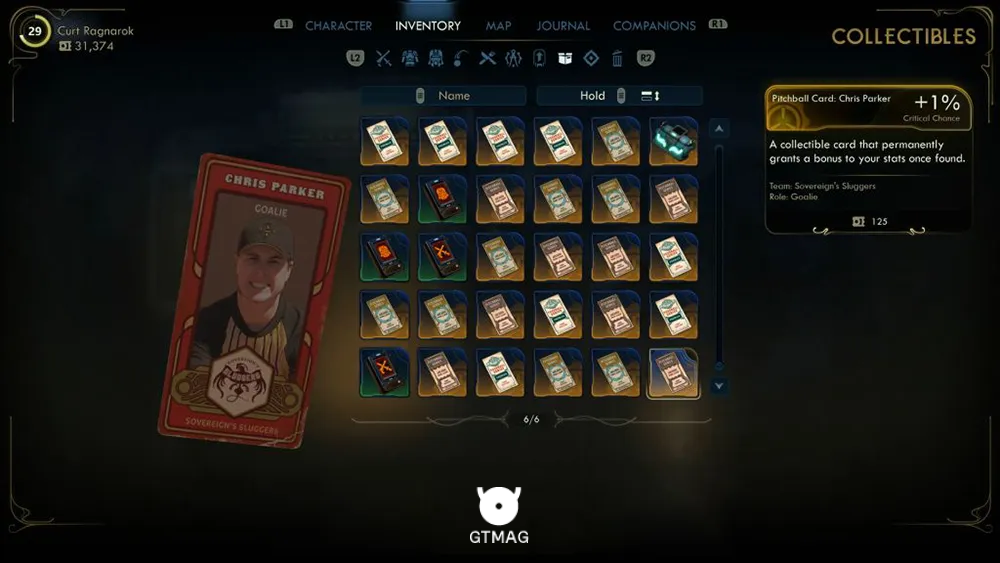 83. Pitchball Card: Chris Parker - تمام موقعیت کارتهای Pitchball و Tossball در The Outer Worlds 2