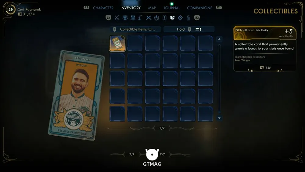 85. Pitchball Card: Eric Daily - تمام موقعیت کارتهای Pitchball و Tossball در The Outer Worlds 2