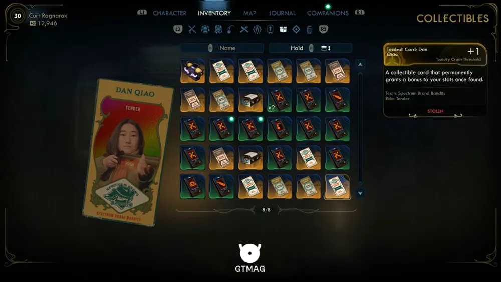 93. Tossball Card: Dan Qiao - تمام موقعیت کارتهای Pitchball و Tossball در The Outer Worlds 2