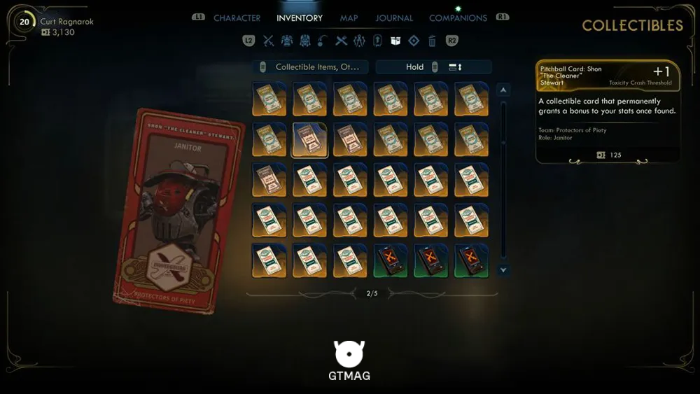 94. Pitchball Card: Shon The Cleaner Stewart - تمام موقعیت کارتهای Pitchball و Tossball در The Outer Worlds 2