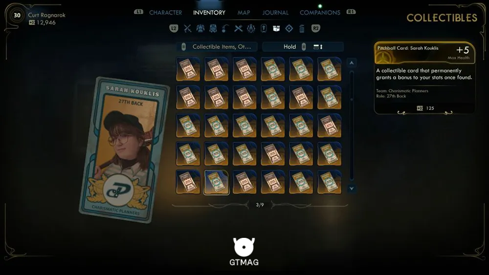 96. Pitchball Card: Sarah Kouklis - تمام موقعیت کارتهای Pitchball و Tossball در The Outer Worlds 2