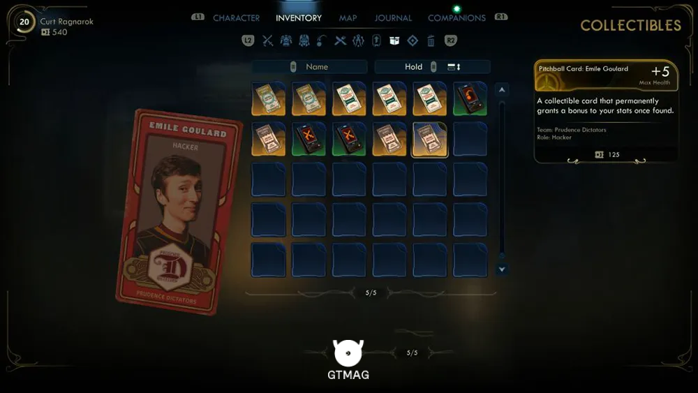 97. Pitchball Card: Emile Goulard - تمام موقعیت کارتهای Pitchball و Tossball در The Outer Worlds 2