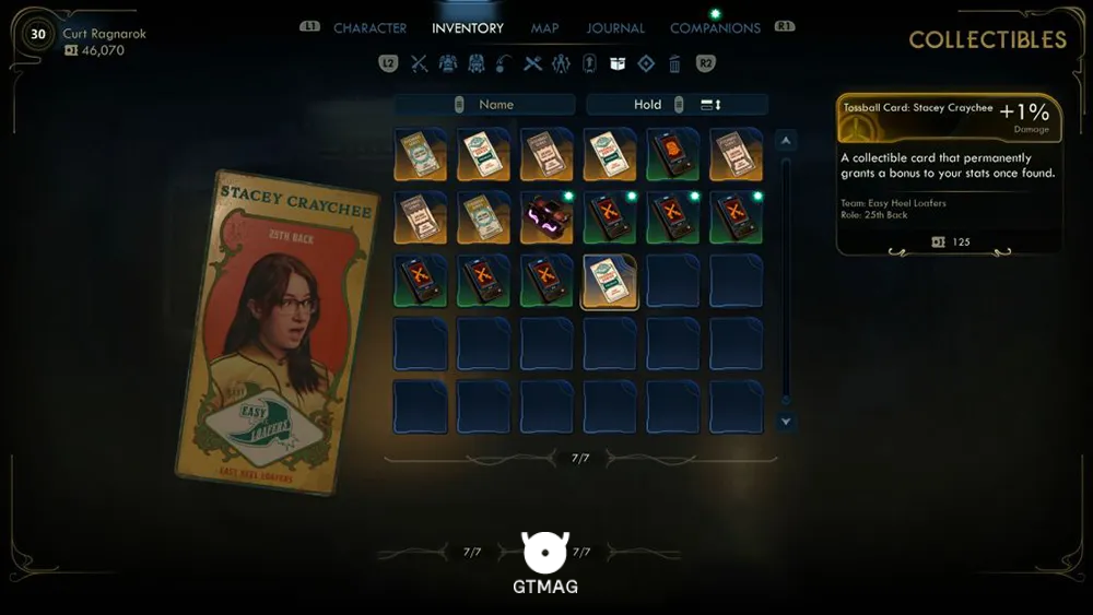 103. Tossball Card: Stacey Craychee - تمام موقعیت کارتهای Pitchball و Tossball در The Outer Worlds 2