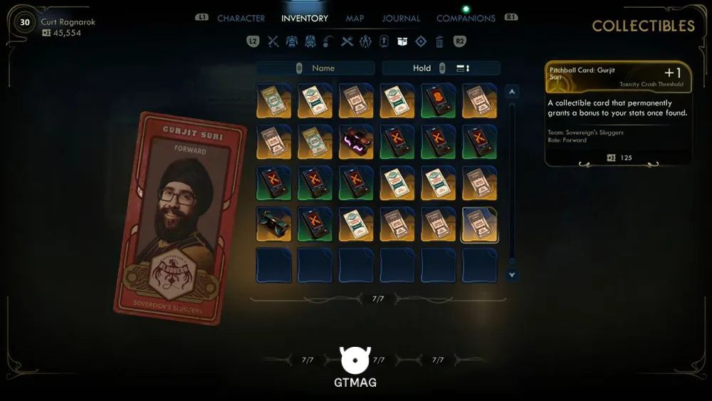 105. Pitchball Card: Gurjit Suri - تمام موقعیت کارتهای Pitchball و Tossball در The Outer Worlds 2