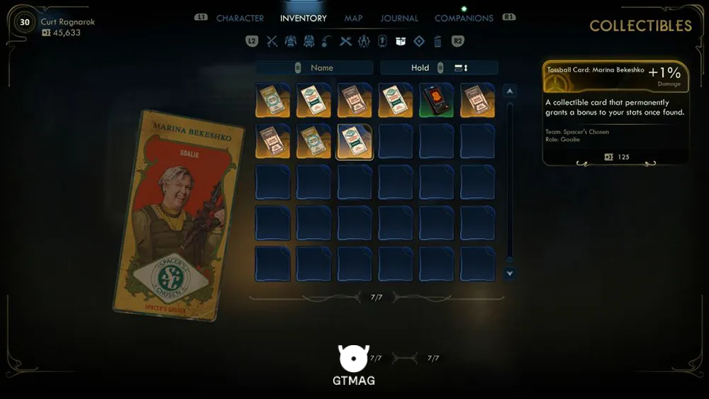 112. Tossball Card: Marina Bekeshko - تمام موقعیت کارتهای Pitchball و Tossball در The Outer Worlds 2