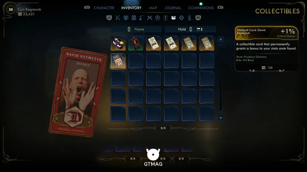 115. Pitchball Card: David Szymczyk - تمام موقعیت کارتهای Pitchball و Tossball در The Outer Worlds 2