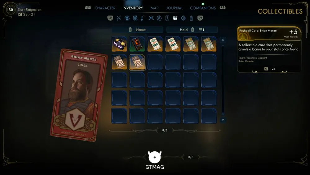 116. Pitchball Card: Brian Menze - تمام موقعیت کارتهای Pitchball و Tossball در The Outer Worlds 2