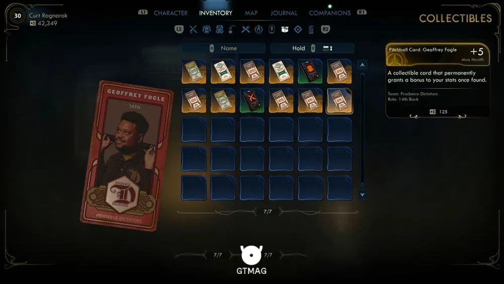 120. Pitchball Card: Geoffrey Fogle - تمام موقعیت کارتهای Pitchball و Tossball در The Outer Worlds 2
