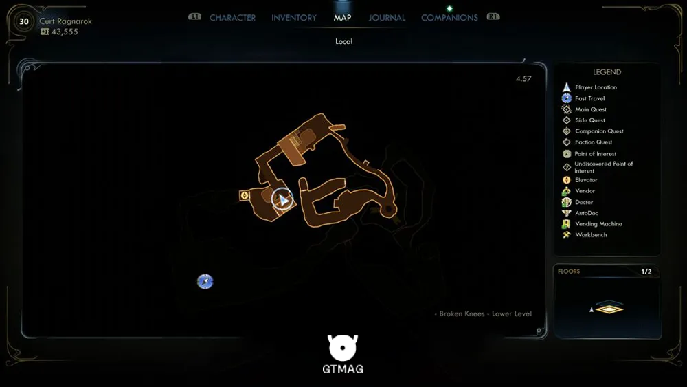 121. Tossball Card: Scott Everts - تمام موقعیت کارتهای Pitchball و Tossball در The Outer Worlds 2