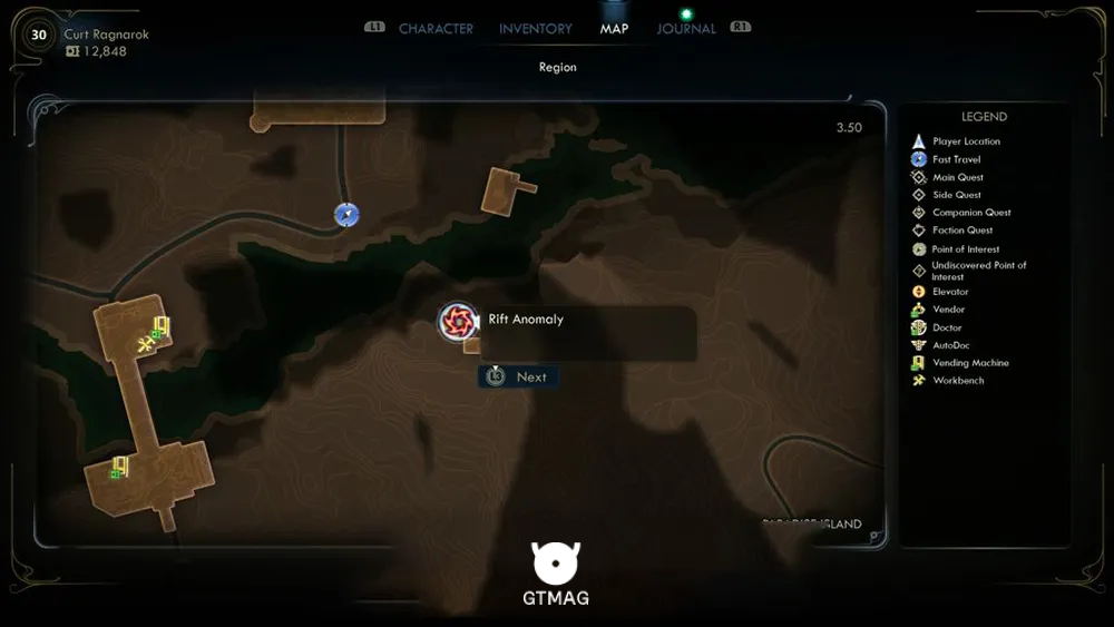 جنوب رودخانه از Vox Relay - تمام مکانهای Localized Rift در The Outer Worlds 2