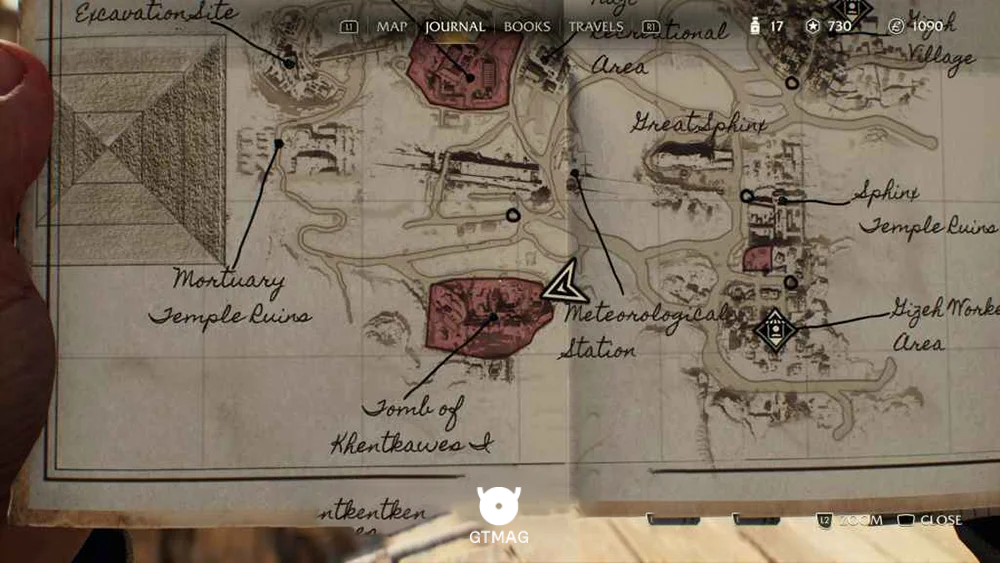 Fieldwork Note .8: Khentkawes Ruins، 45 AP - راهنمای ماموریت Secret of the Queen Mother در Indiana Jones and the Great Circle