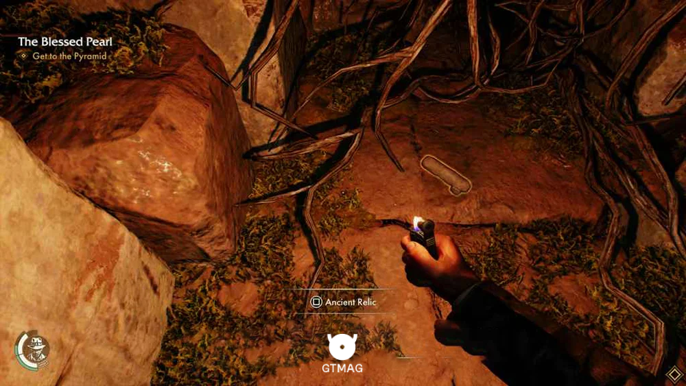 Ancient Relic .3: Pyramid Entrance با 180 AP - راهنمای ماموریت The Blessed Pearl در Indiana Jones and the Great Circle