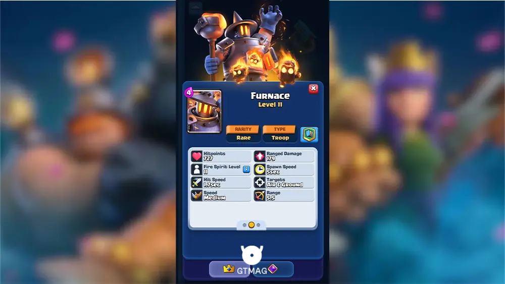 Furnace - بهترین دک&zwnj;های آرنا 10 کلش رویال: Hog Mountain