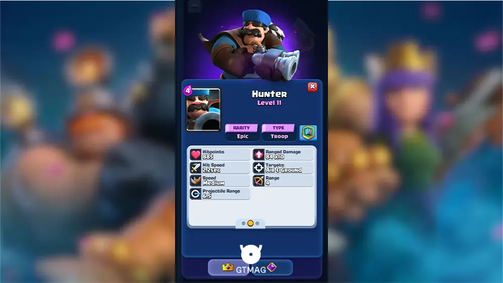 Hunter - بهترین دک&zwnj;های آرنا 10 کلش رویال: Hog Mountain