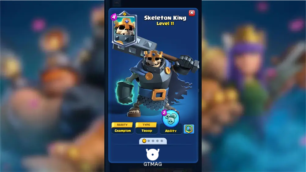 Skeleton King (پادشاه اسکلت&zwnj;ها) - بهترین دک&zwnj;های آرنا 16 کلش رویال: Executioner&rsquo;s Kitchen