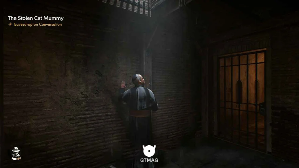 EAVESDROP ON CONVERSATION - راهنمای ماموریت The Stolen Cat Mummy در Indiana Jones and the Great Circle