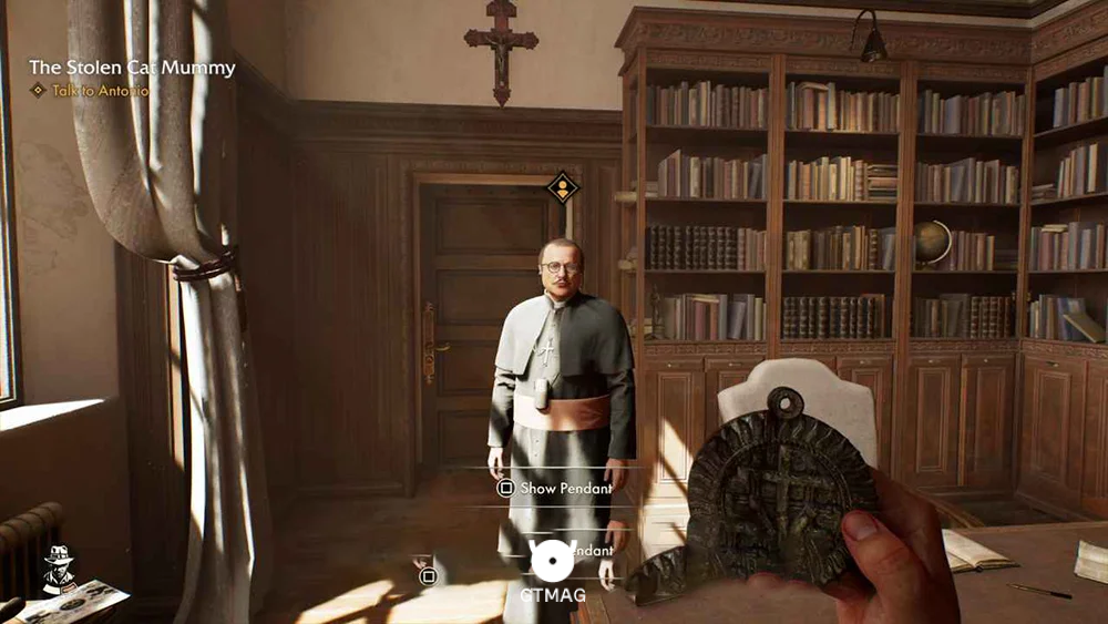 Adventure Note .4: Father Antonio - راهنمای ماموریت The Stolen Cat Mummy در Indiana Jones and the Great Circle