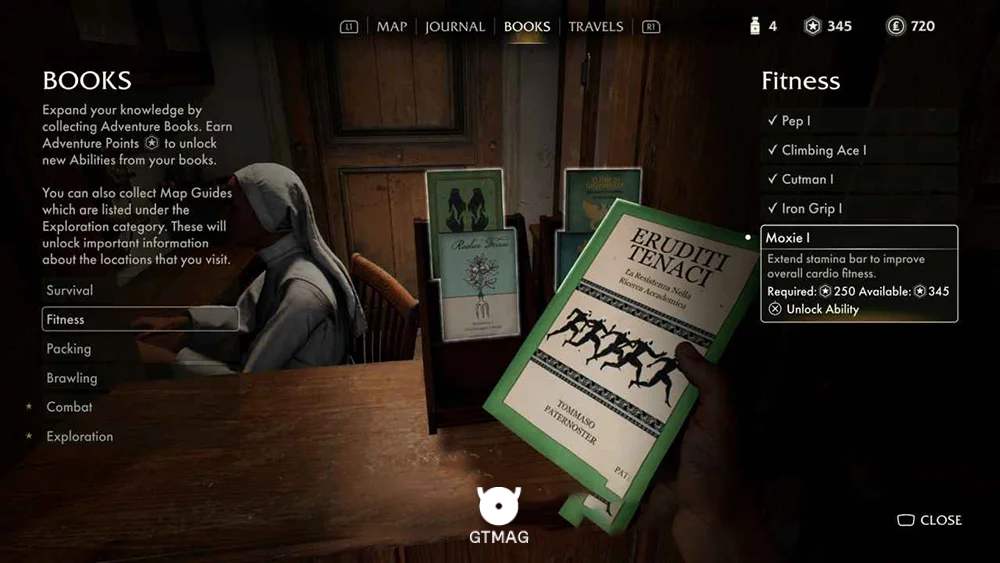 Adventure Book .20: Moxie I Trade for 5 Medicine Bottles Requires 250 AP - راهنمای ماموریت The Stolen Cat Mummy در Indiana Jones and the Great Circle