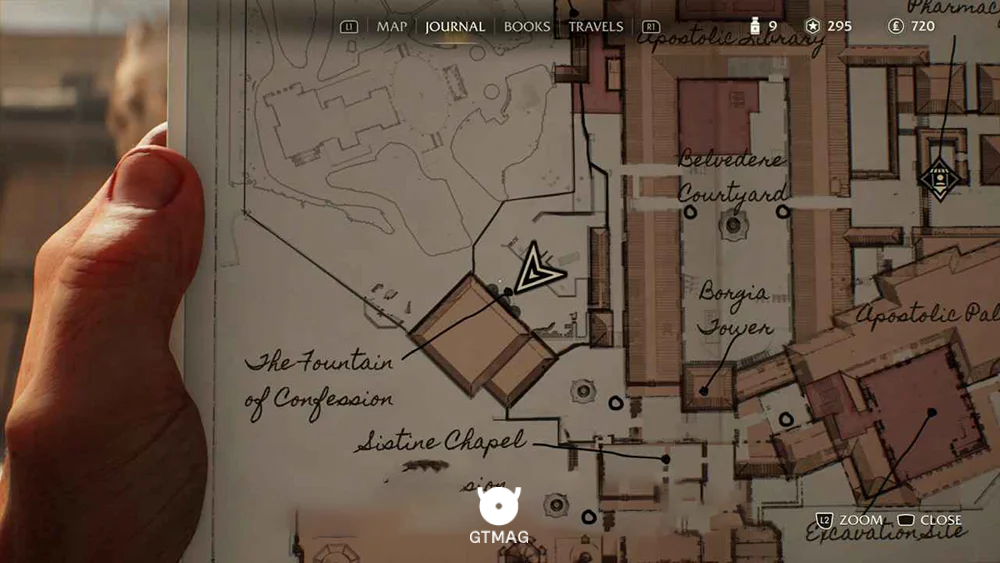 Adventure Note .21: Fountain of Confession 25 AP - راهنمای ماموریت The Stolen Cat Mummy در Indiana Jones and the Great Circle