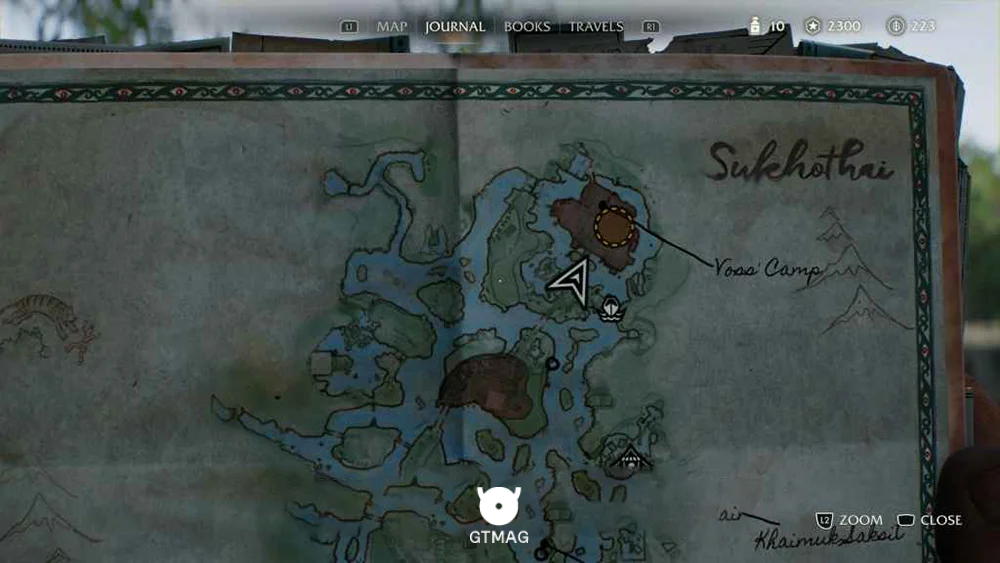 Discovery Note .23: Voss&rsquo;s Camp Entrance - مکان Collectibleهای Sukhothai در Indiana Jones and the Great Circle