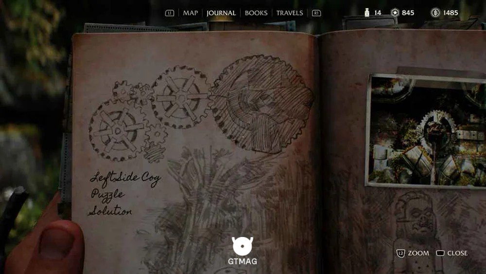 Adventure Note .5: Left Cogwheel Layout - مکان Collectibleهای Sukhothai در Indiana Jones and the Great Circle