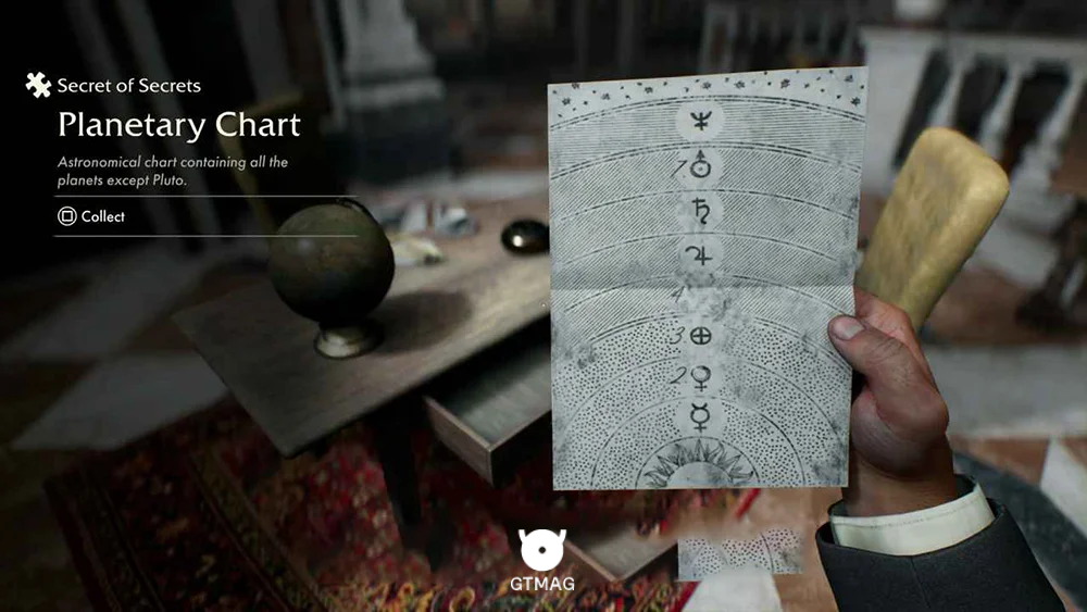 Mystery Note .8: Planetary Chart، 15 AP - راهنمای ماموریت Secret of Secrets در Indiana Jones and the Great Circle