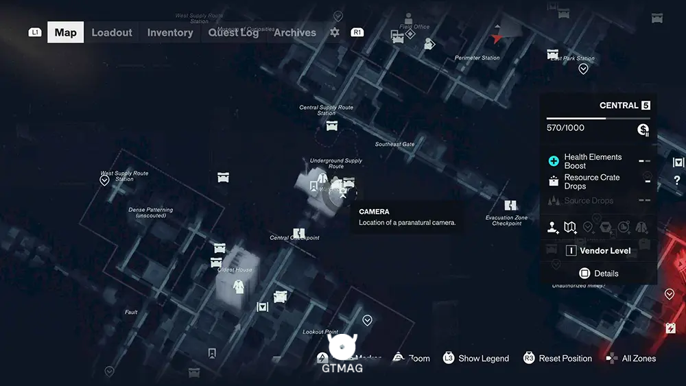 CENTRAL - تمام مکان&zwnj;های دوربین در Control Resonant