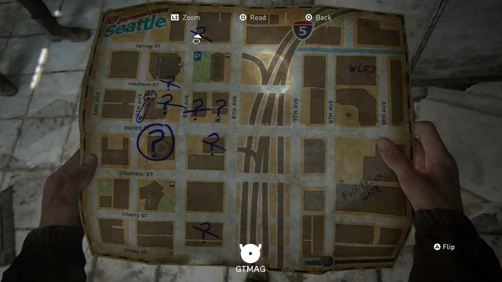 CHAPTER 9: DOWNTOWN - تمام مکان&zwnj;های Parts و Supplements در The Last of Us 2