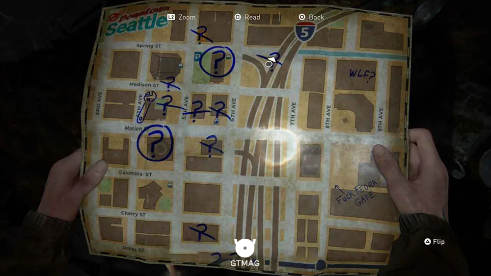 CHAPTER 9: DOWNTOWN - تمام مکان&zwnj;های Parts و Supplements در The Last of Us 2