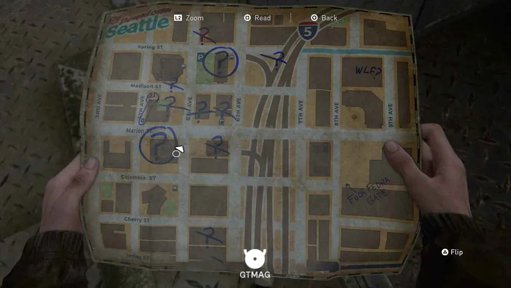 CHAPTER 9: DOWNTOWN - تمام مکان&zwnj;های Parts و Supplements در The Last of Us 2