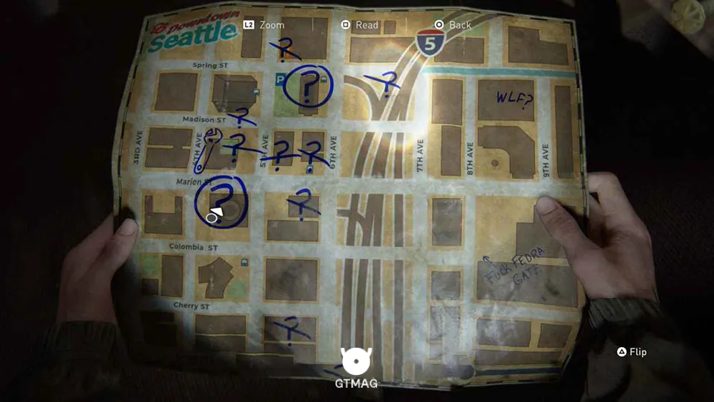 CHAPTER 9: DOWNTOWN - تمام مکان&zwnj;های Parts و Supplements در The Last of Us 2