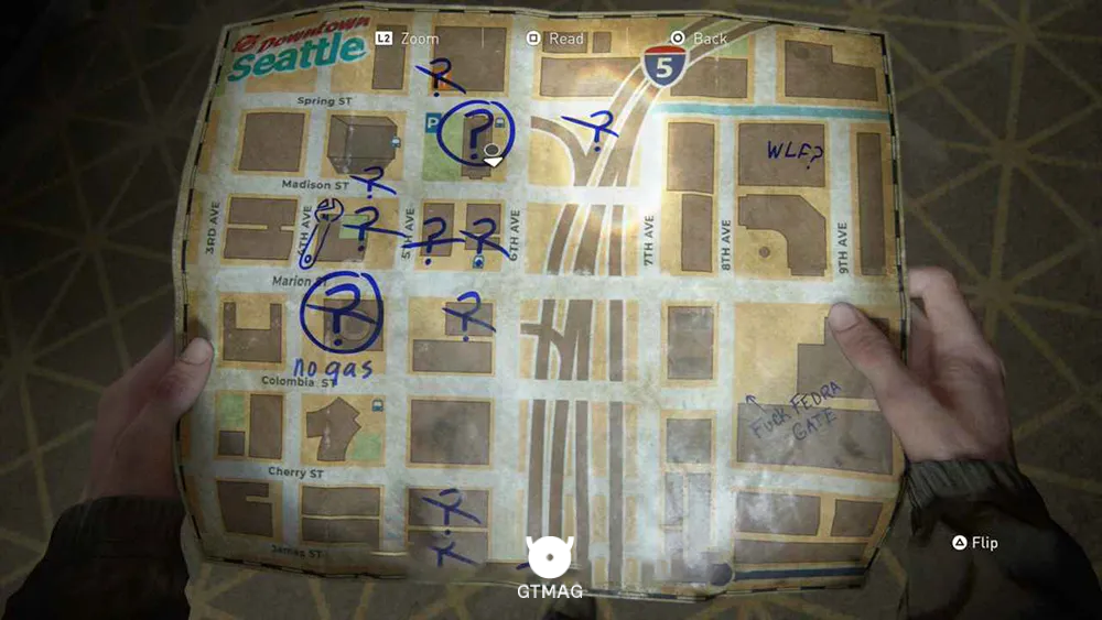CHAPTER 9: DOWNTOWN - تمام مکان&zwnj;های Parts و Supplements در The Last of Us 2
