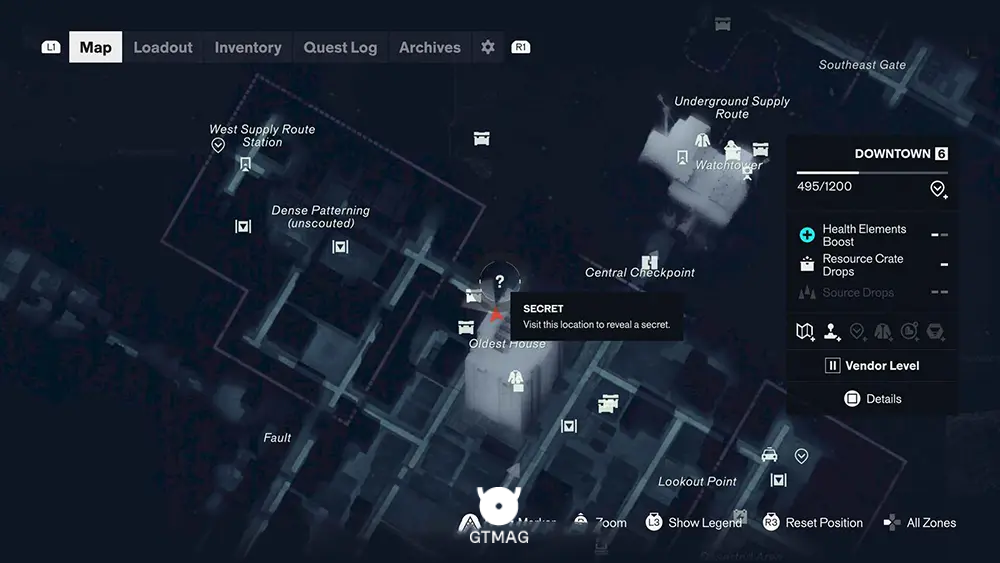 SECRET HIDEOUT شماره 1 - DOWNTOWN - تمام مکانهای مخفیگاه مخفی در Control Resonant