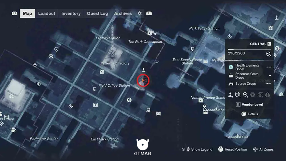 TESTING FACILITY شماره 2: CENTRAL - تمام مکان&zwnj;های Testing Facility در Control Resonant