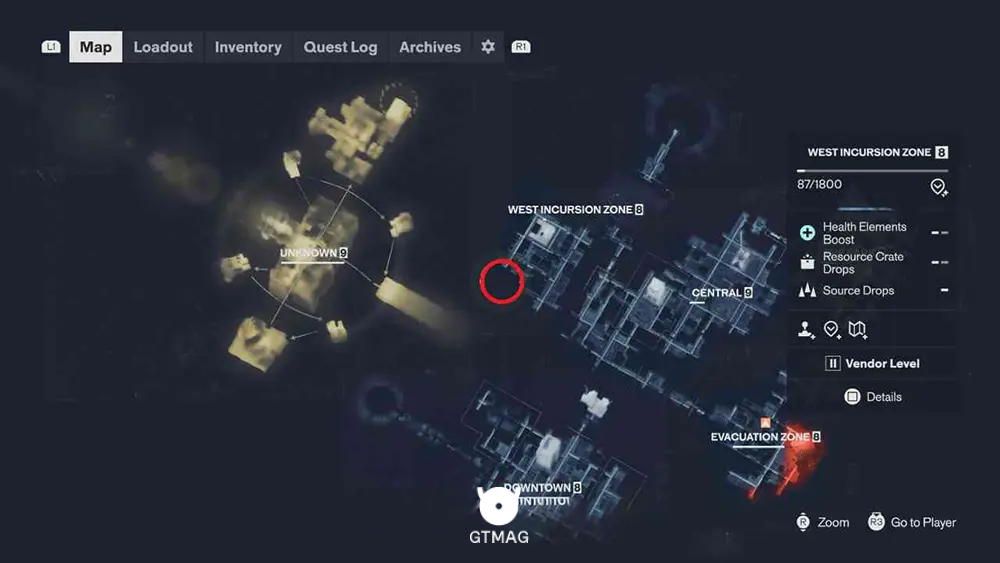 TESTING FACILITY شماره 4: WEST INCURSION ZONE - تمام مکان&zwnj;های Testing Facility در Control Resonant