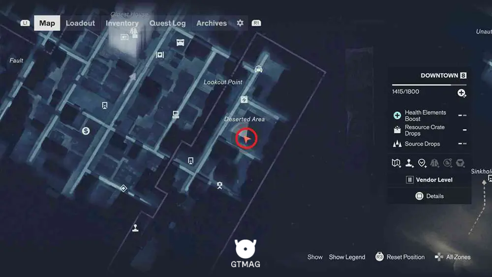 شماره 7: TESTING FACILITY - مکان کالکتیبل های منطقه Downtown در Control Resonant