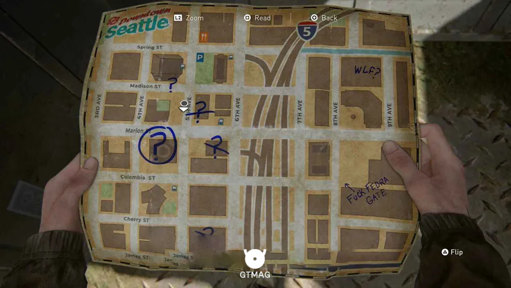 Artifact .8: Street Drawing - مکان Collectibleهای Downtown در The Last of Us 2