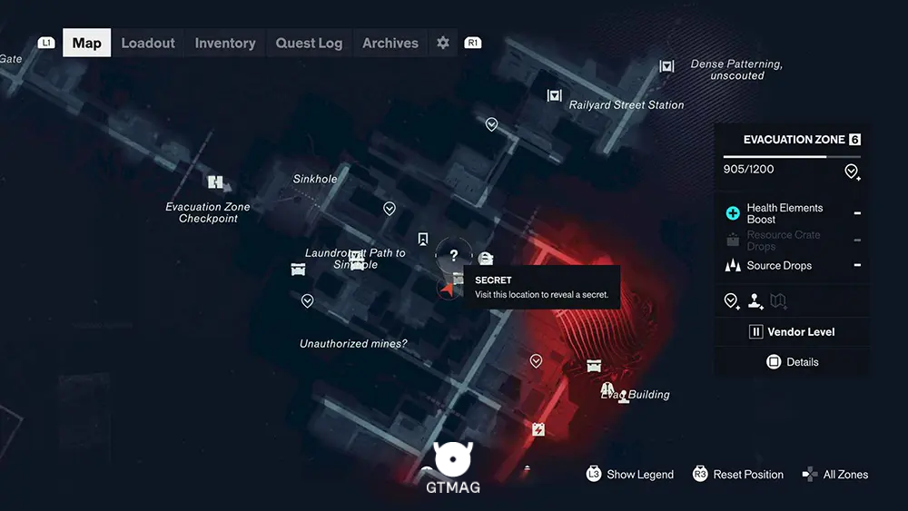 شماره 6: SECRET HIDEOUT - مکان کالکتیبل های منطقه Evacuation Zone در Control Resonant