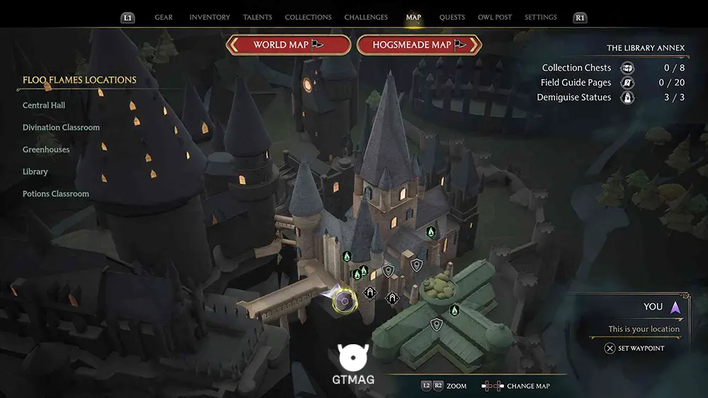 House Token شماره 8 - The Library Annex > Potions Classroom - تمام مکان&zwnj;های House Token در Hogwarts Legacy