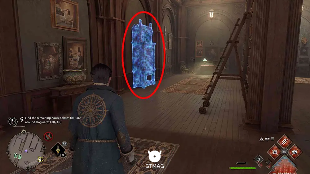 House Token شماره 11 - The Library Annex > Library - تمام مکان&zwnj;های House Token در Hogwarts Legacy