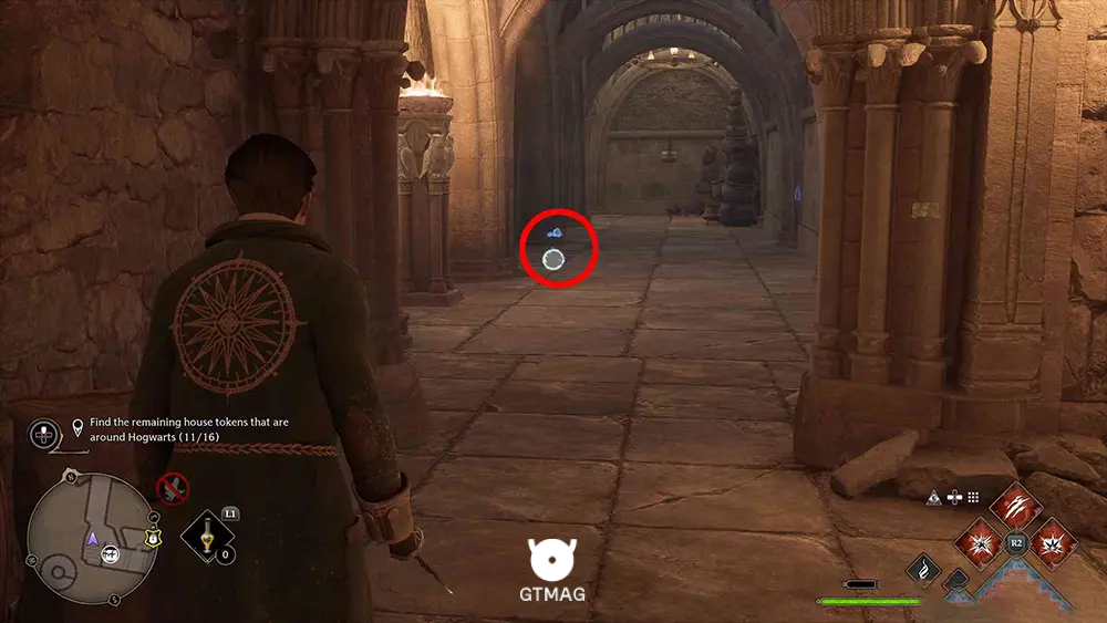 House Token شماره 12 - Secret Rooms > The Map Chamber - تمام مکان&zwnj;های House Token در Hogwarts Legacy
