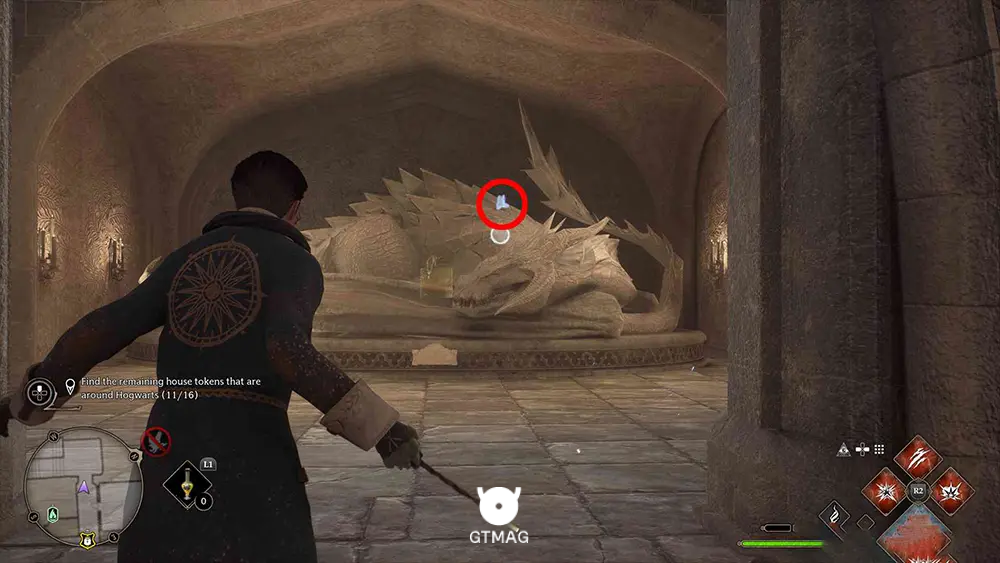 House Token شماره 13 - Secret Rooms > The Map Chamber - تمام مکان&zwnj;های House Token در Hogwarts Legacy