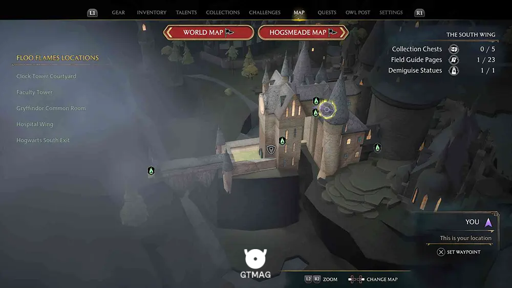 House Token شماره 15 - The South Wing > Hospital Wing - تمام مکان&zwnj;های House Token در Hogwarts Legacy