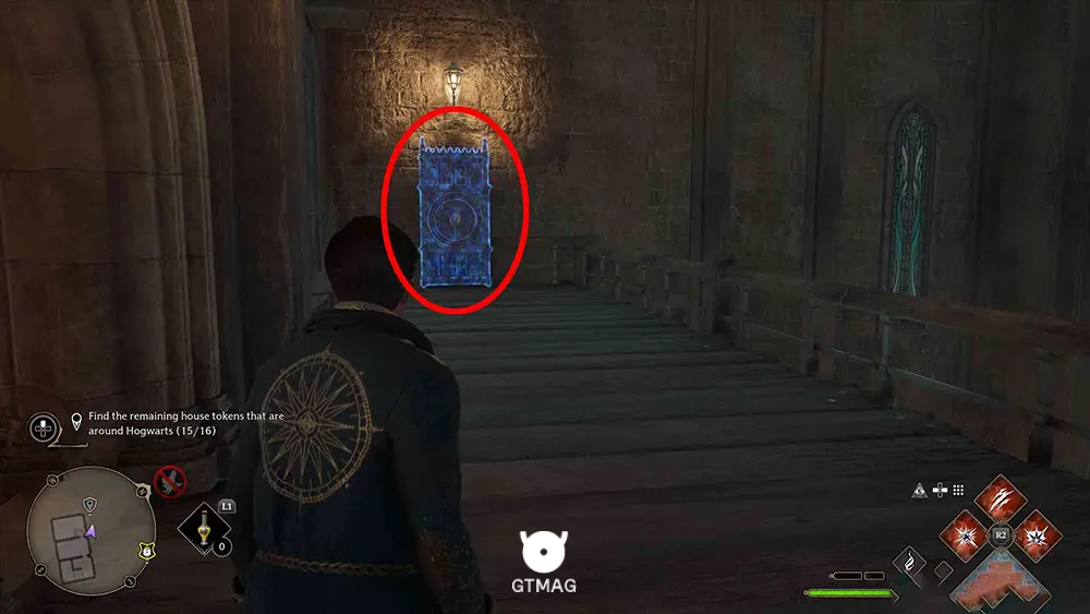 House Token شماره 16 - The South Wing > Clock Tower Courtyard - تمام مکان&zwnj;های House Token در Hogwarts Legacy