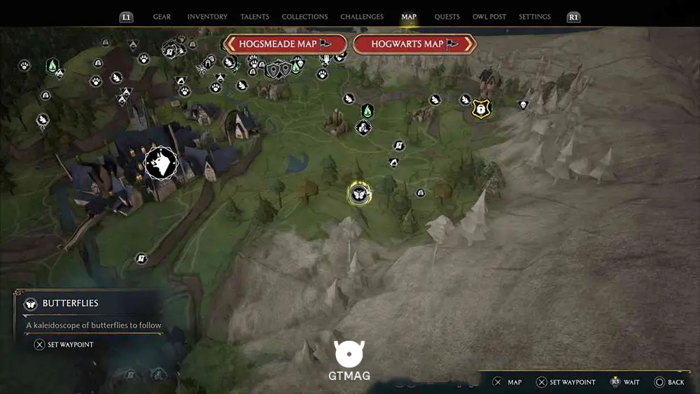 HOGSMEADE VALLEY - 1 BUTTERFLY - مکان تمام پروانهها در Hogwarts Legacy