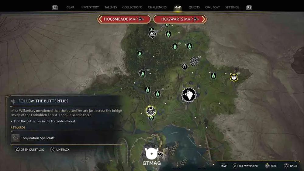 NORTH HOGWARTS REGION - 1 BUTTERFLY - مکان تمام پروانهها در Hogwarts Legacy