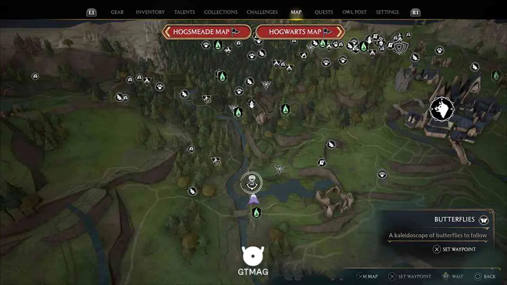 NORTH HOGWARTS REGION - 1 BUTTERFLY - مکان تمام پروانهها در Hogwarts Legacy