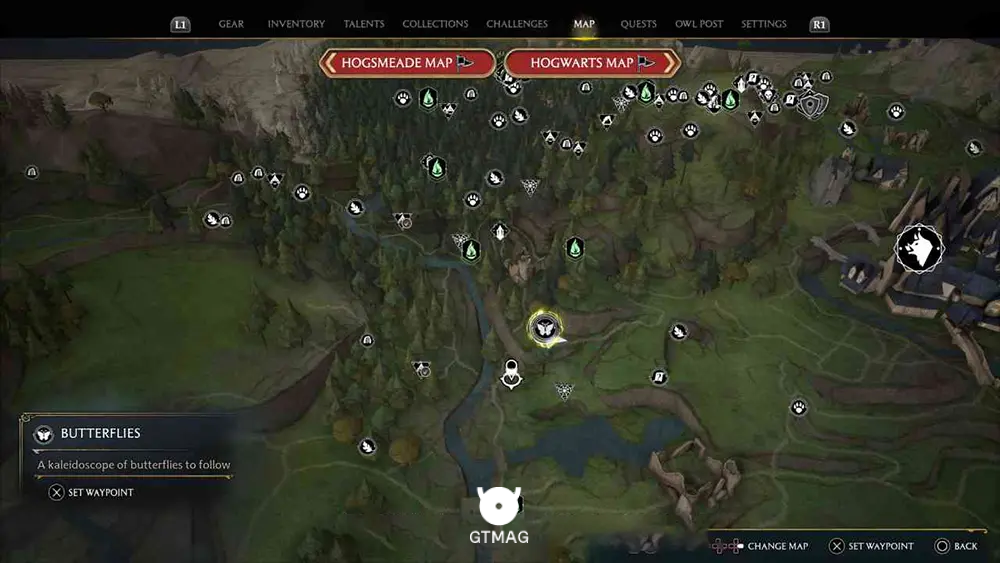 NORTH HOGWARTS REGION - 1 BUTTERFLY - مکان تمام پروانهها در Hogwarts Legacy